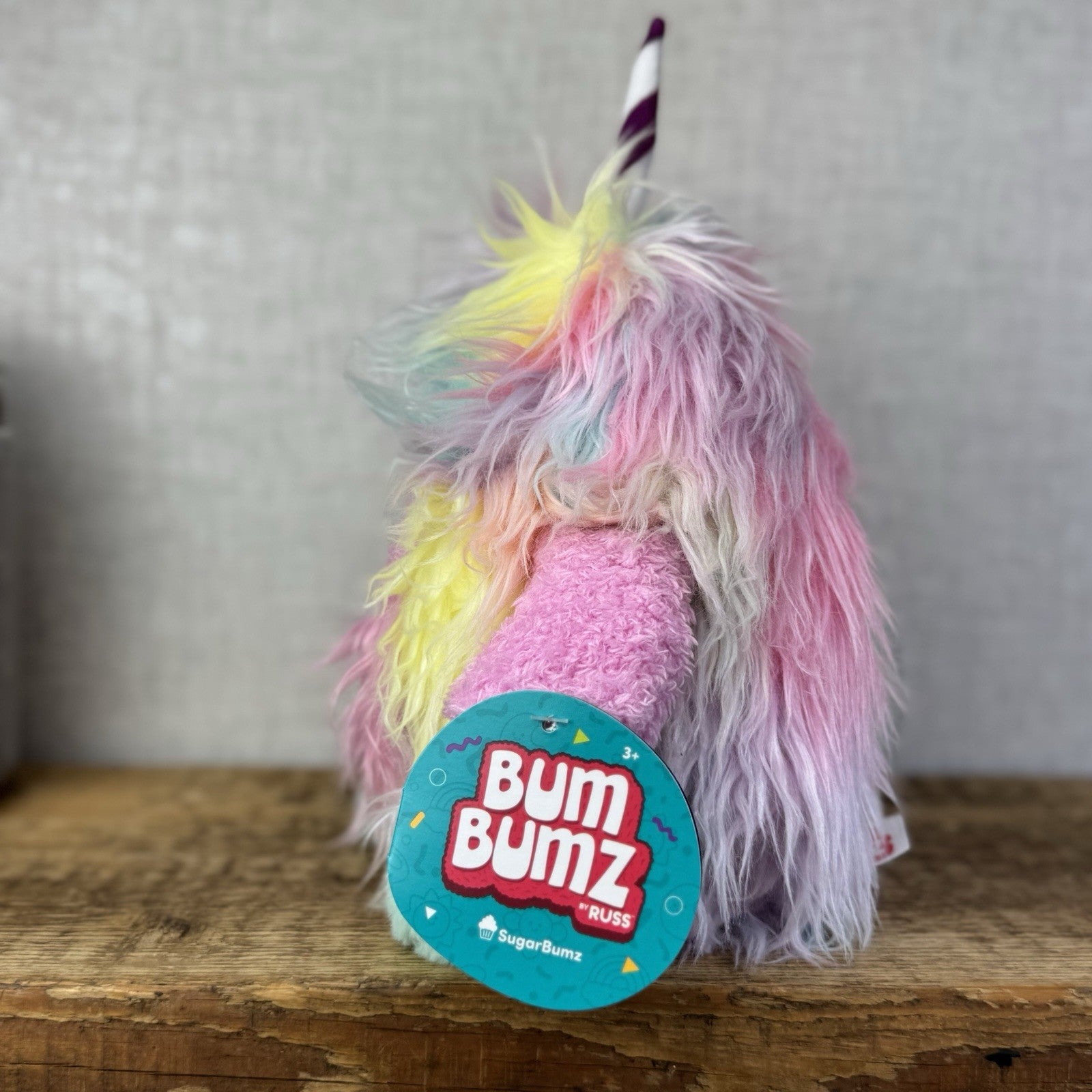 Russ Chloe The Cotton Candy BumBumz Plush Toy - Cotton Candy Plush Beanie 8" NWT