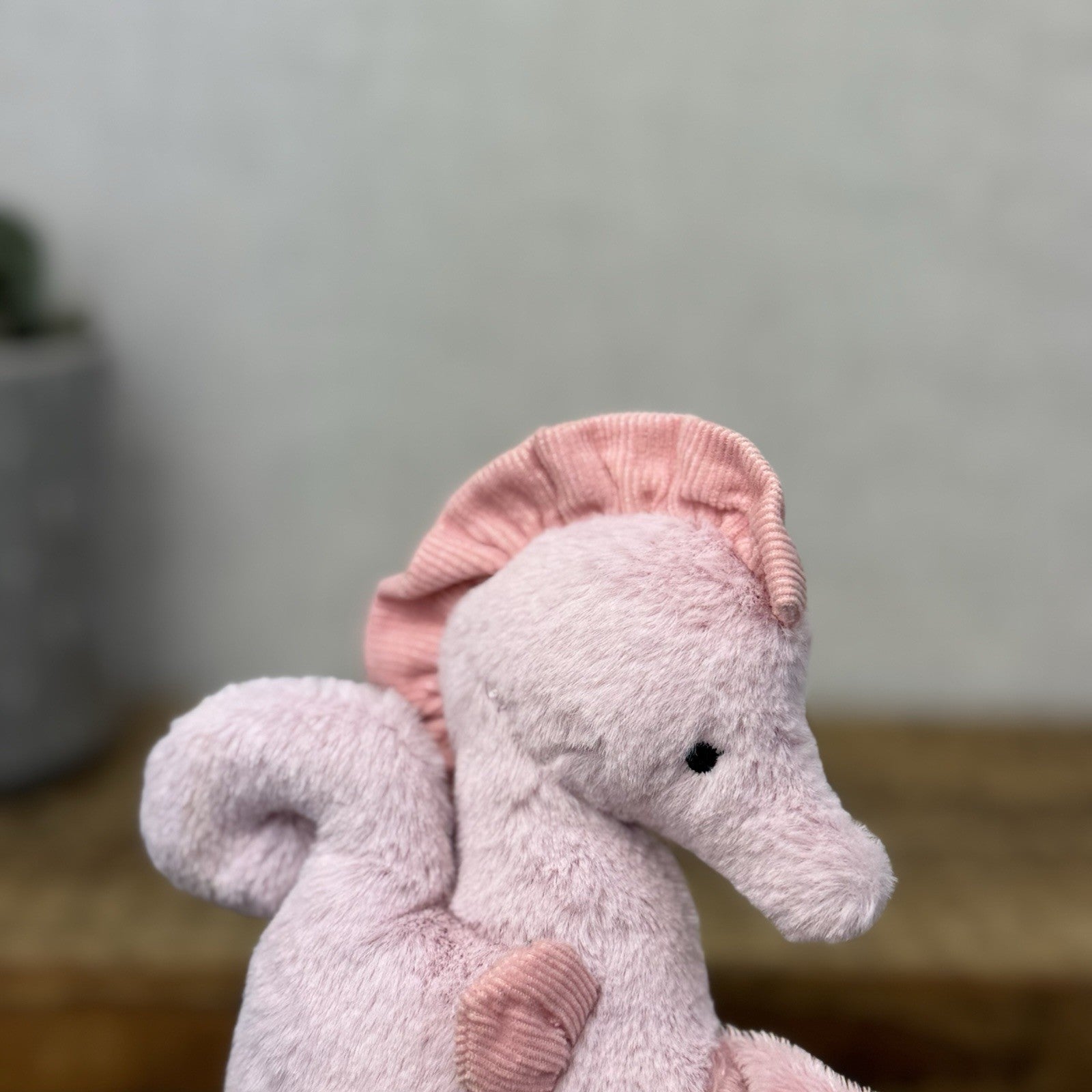 Jellycat Sienna Pink Seahorse Soother - Pink Comfort Blanket Soother Retired