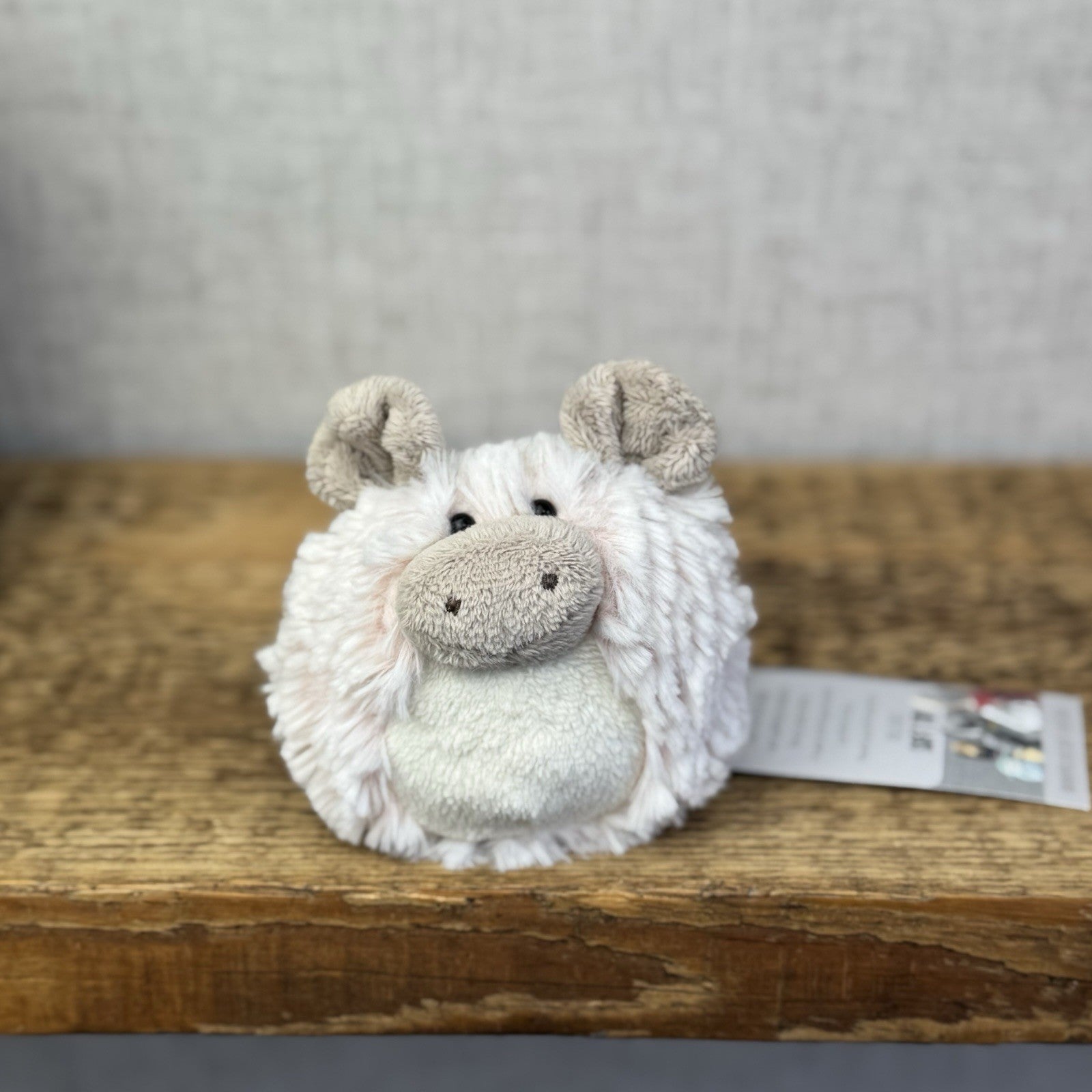 Jellycat Tiny Furball Piglet - Pink Pig Ball Vintage Mini Beanie Plush 4"