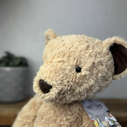 Jellycat Edward Bear Large - Big Light Brown Traditional Beige Bear Rare 17”