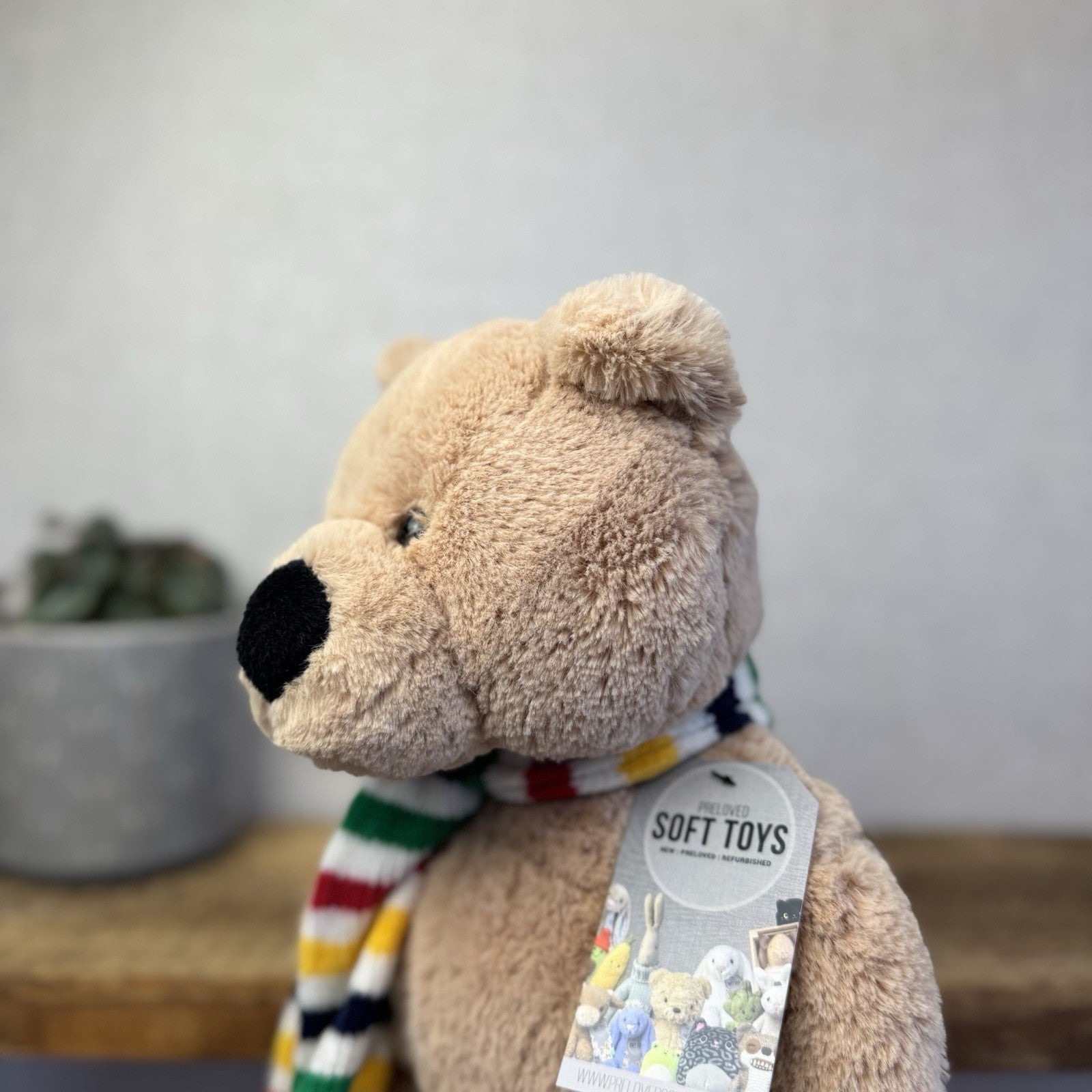 Hudsons Bay Company Pelly Bear 2007 (Animal Adventure) Striped Scarf Beanie Bear