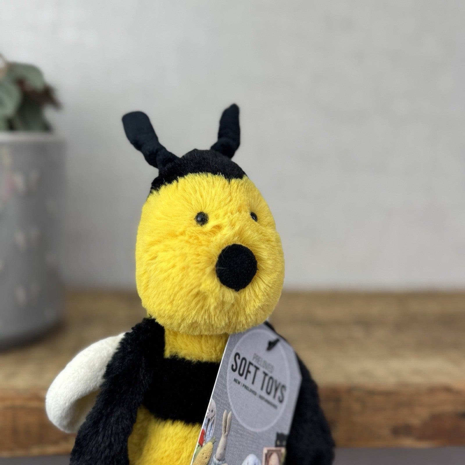 Jellycat Small Bashful Bee - First Edition Fluffy Antennae & Wings Small 8"