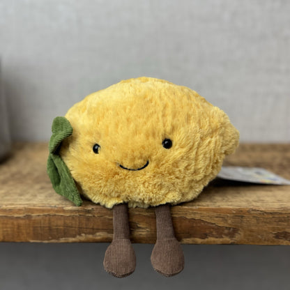 Jellycat Small Amuseable Lemon - Small Lemon With Legs - Food Play Soft Toy 6"