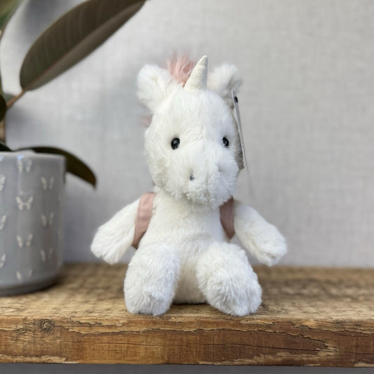 Jellycat Backpack Unicorn - Small Fluffy Unicorn With Backpack Soft Toy Beanie