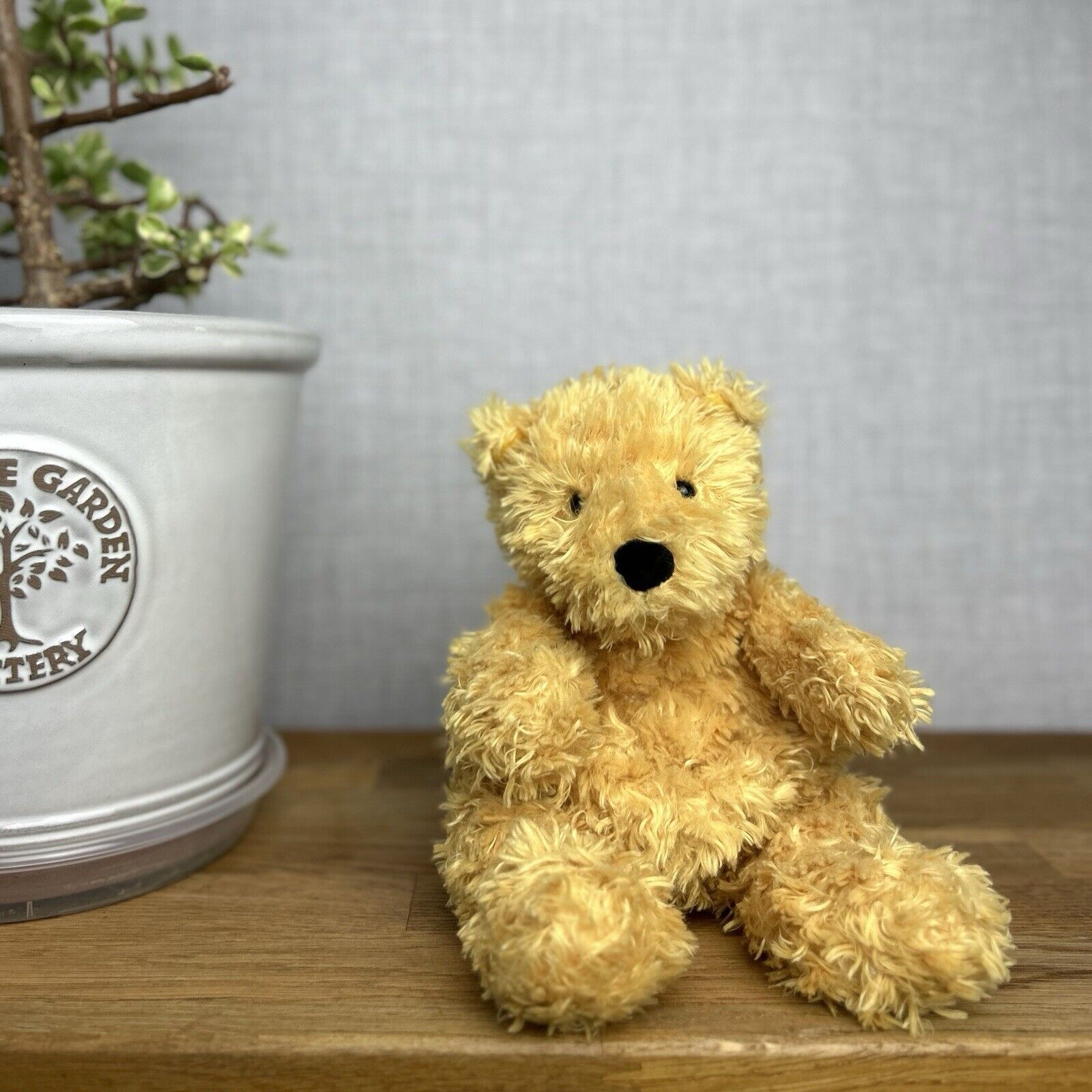 Jellycat Small Toastie Bear - Small Golden Bear - Arms Up - Curly Fur Bear  9”