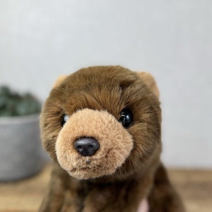 TY Baby Buddy Bear 1991 - Rare Flat Black Bear Brown Floppy Bear Hard To Find