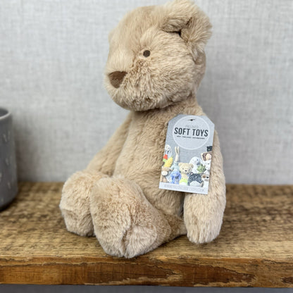 Mamas And Papas Soft Toy Welcome To The World Bear Super Soft Beige Bear 12"