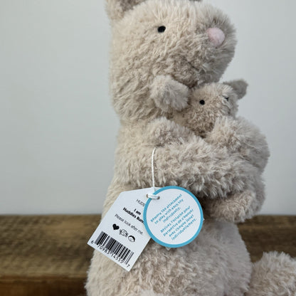 Jellycat Huddles Bunny Beige Rabbit Hare Mum With Baby Soft Plush Toy 14"