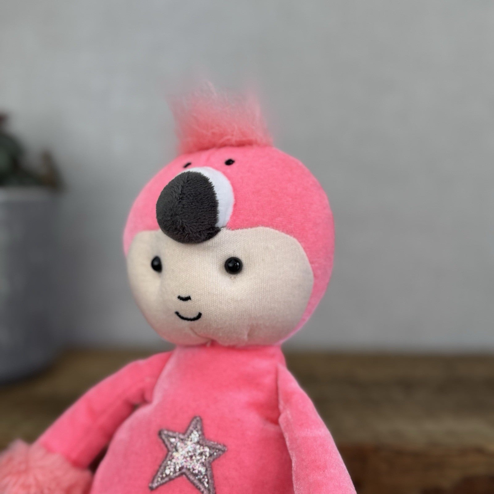 Jellycat Pink Perky Flamingo Flapper Doll Soft Plush Toy Ragdoll 12"