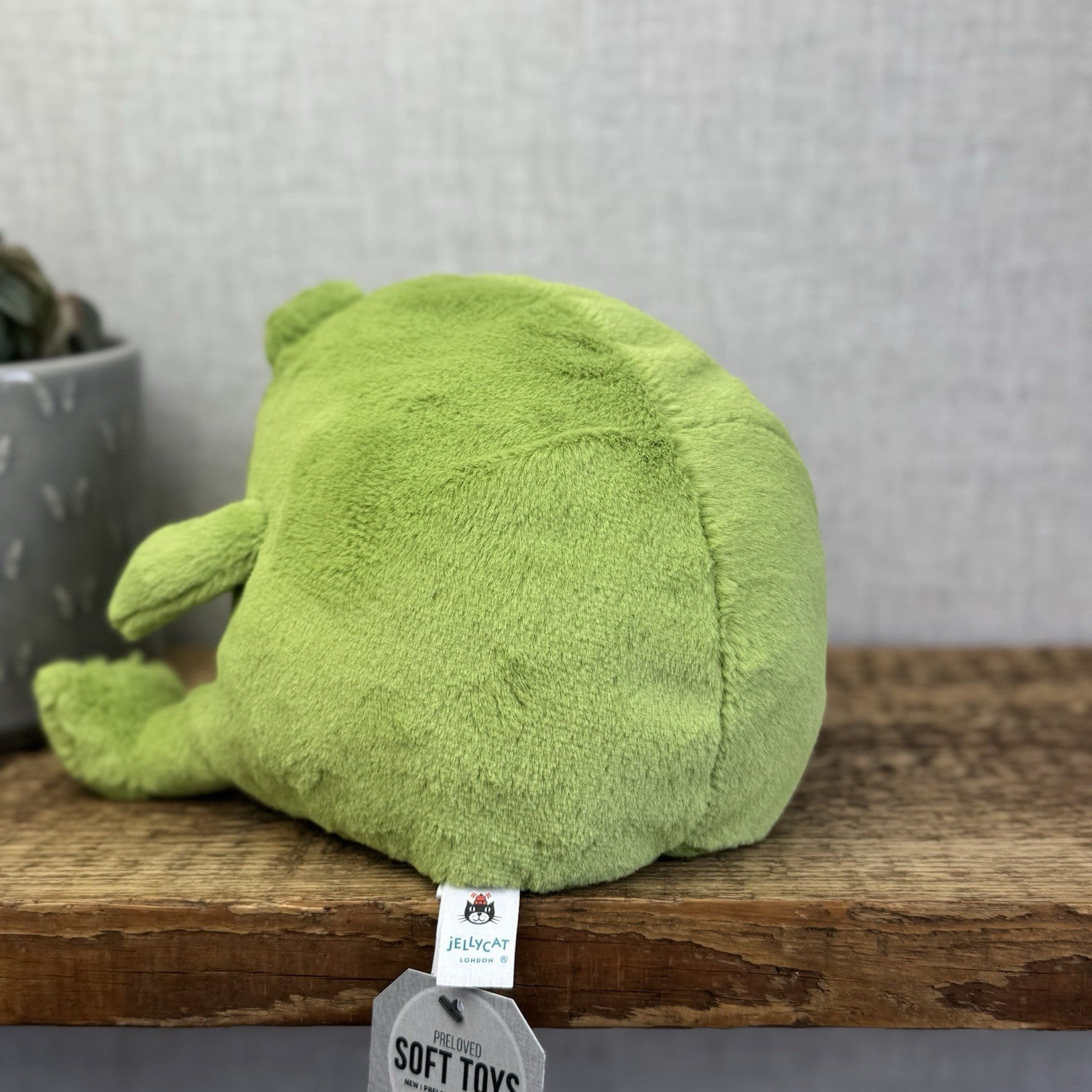 Jellycat Ricky Rain Frog - Green Soft Toy Frog Beanie Plush Medium 7"