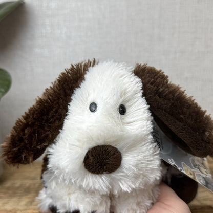 Jellycat Small Truffles Dog Puppy- Cream/Brown Floppy Dog Pillow Beanie Rare 7”