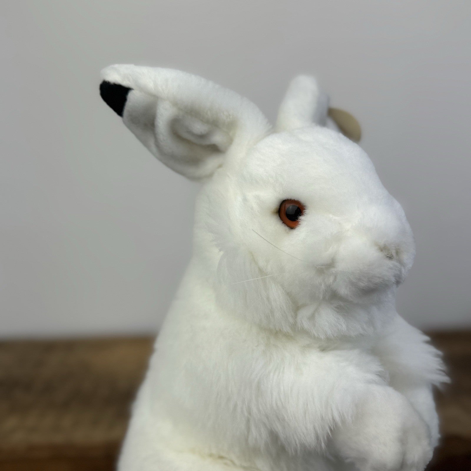 WWF Arctic White Snow Hare Soft Toy - Bon Ton Toys Rabbit Beanie Realistic 12"