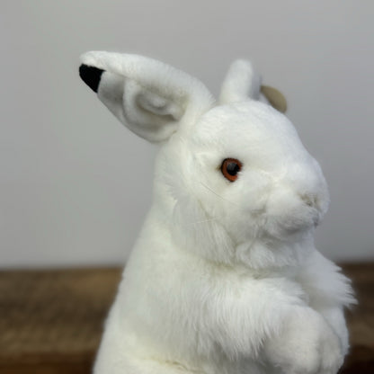 WWF Arctic White Snow Hare Soft Toy - Bon Ton Toys Rabbit Beanie Realistic 12"