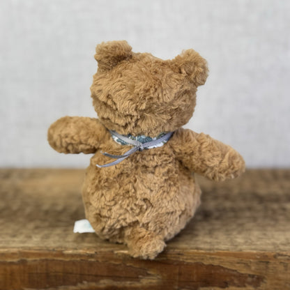 Custom/Bespoke Tiny Bartholemew Bear - Blue Flowers Made With Liberty Print 
