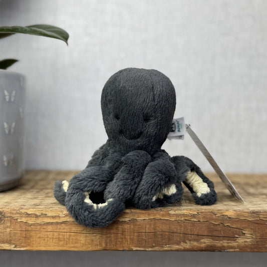 Jellycat Baby Inky Octopus - Tiny Black Octopus - Small Octopus Beanie 5" (2)