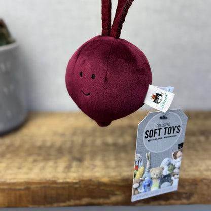 Jellycat Vivacious Beetroot - Soft Toy Vegetable Beanie Plush Food Play NWOT