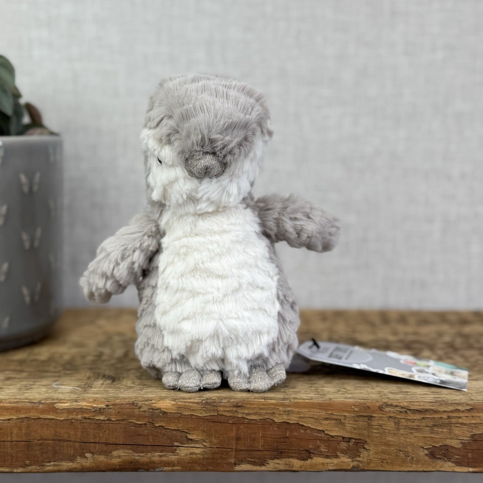 Jellycat Small Ditzi Penguin - Small Grey/Silver Beanie Penguin Plush 8"