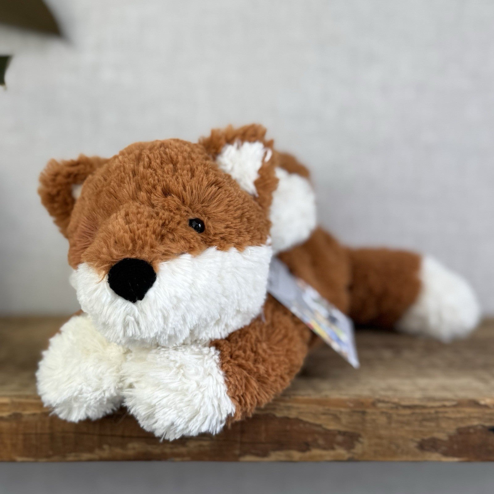 Jellycat Tumblie Fox Laying Curly Fox Plush Beanie Lying Fox Soft Toy 12" (#2)