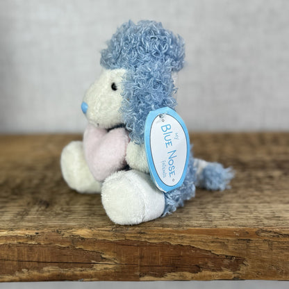 Blue Nose Friends Pearl The Poodle #39 - Mini Curly Hair Dog Holding Heart 5"