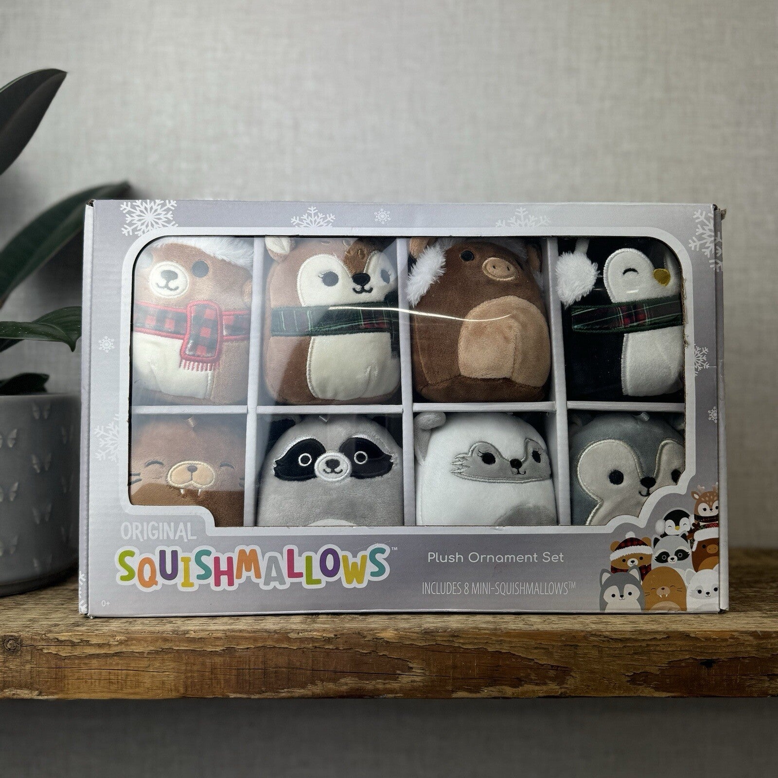 Squishmallow Plush Ornament Set x8 - New In Box Winter Squad 2021 Christmas Gift