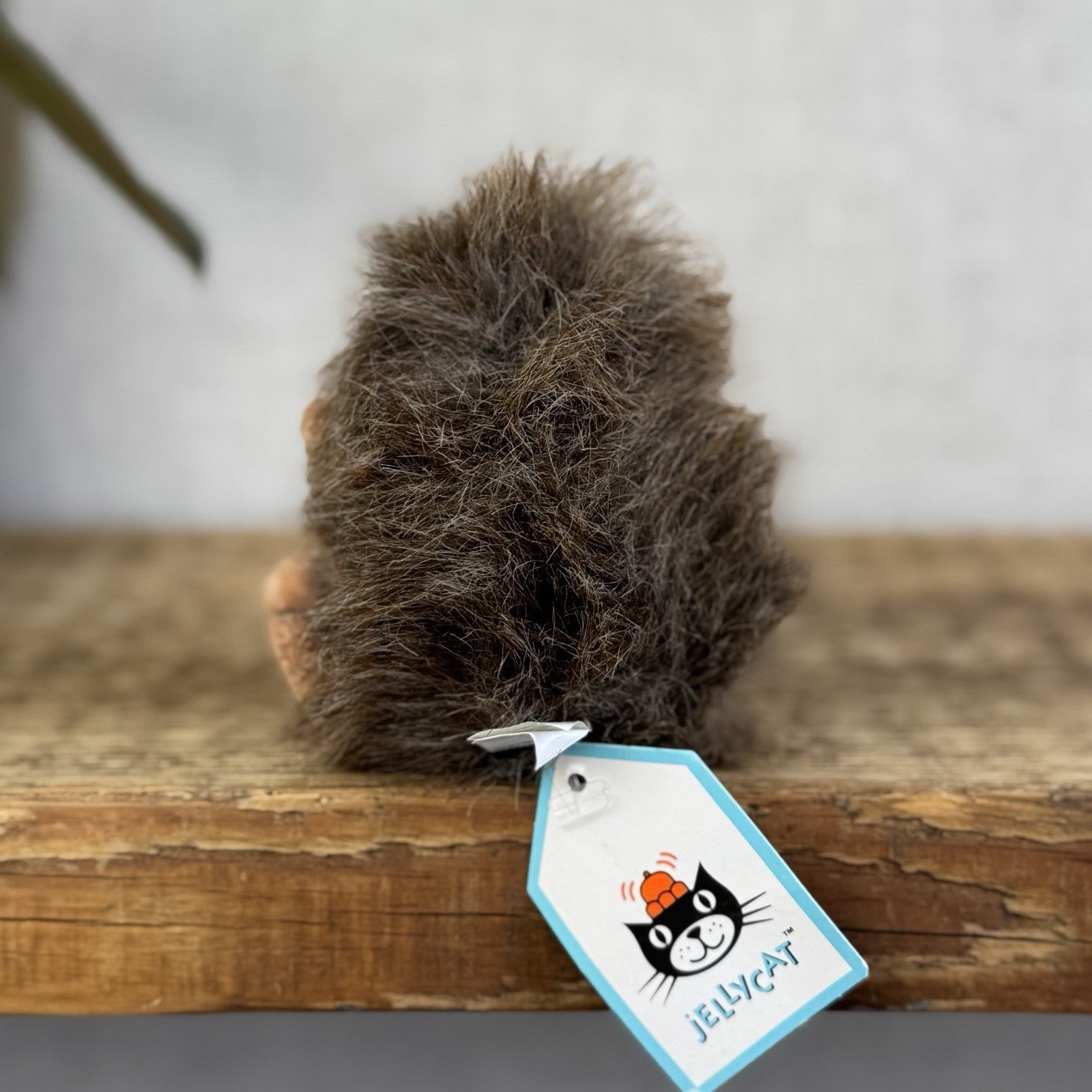 Jellycat Baby Puffball Hedgehog - Small Fluffy Brown Beanie Vintage With Tag 3”