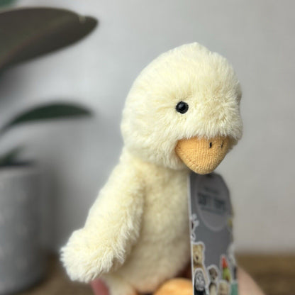 Jellycat Nibbles Chick - Small Fluffy Chick Soft Toy - Duckling Duck Jellycat 9"