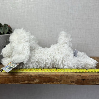 Russ Misty Bichon Frise - White Scruffy Fluffy Soft Toy Dog Plush White 13”