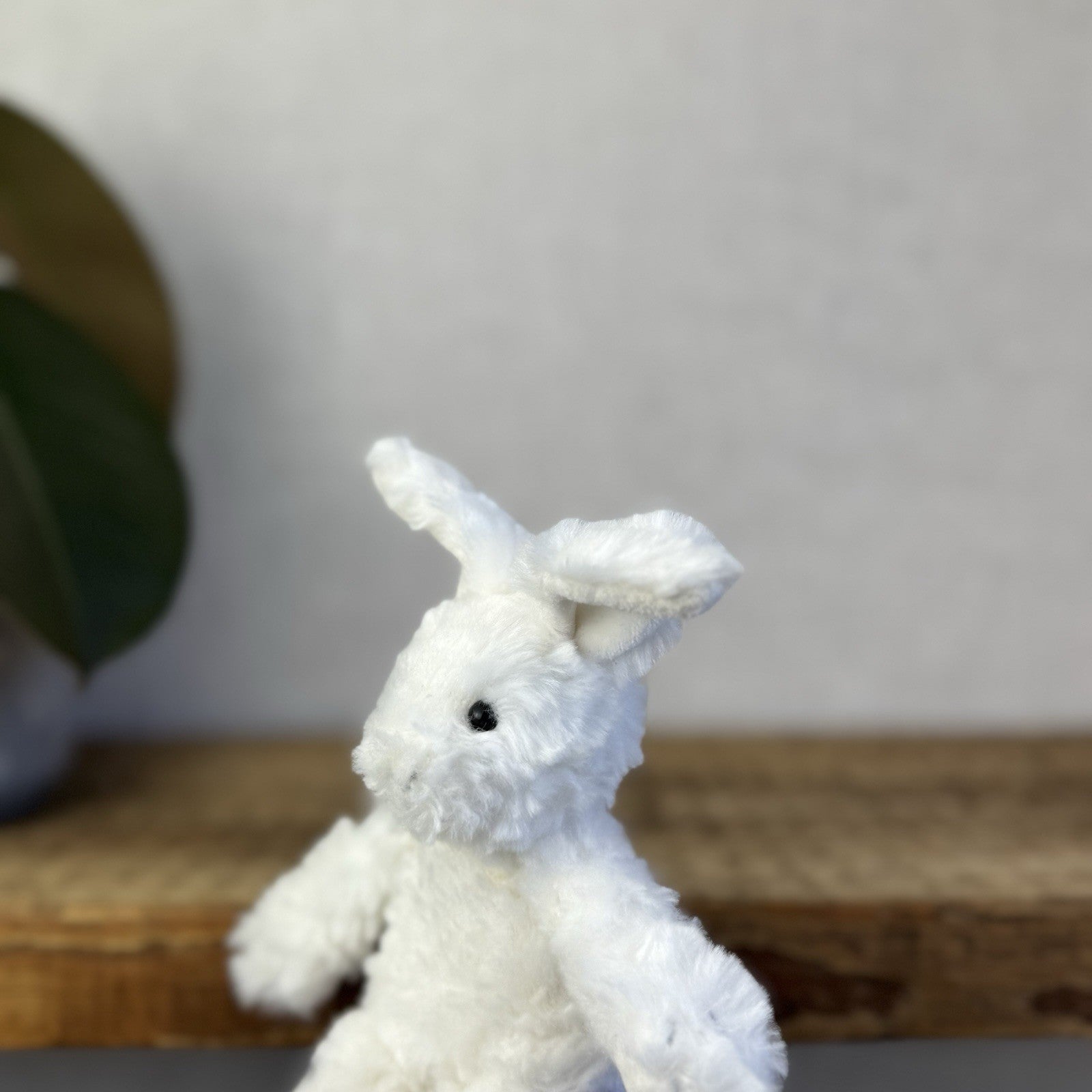 The Little White Company Tiny Bunny Tiny Pickles Bunny Rattle (Jellycat Collab)
