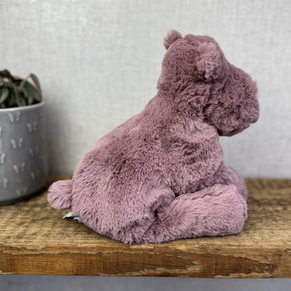 Jellycat Medium Huggady Hippo - Floppy Hippo  Purple Plush Soft Toy 10" (#2)