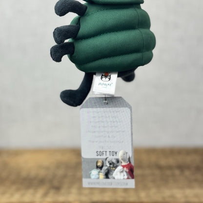 Jellycat Anorachnid Spider Black Spider Green Jacket Retired Cute Jellycat 5"