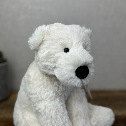 Jellycat Medium Perry Polar Bear - White Polar Bear Beanie Soft Toy 8” (#2)