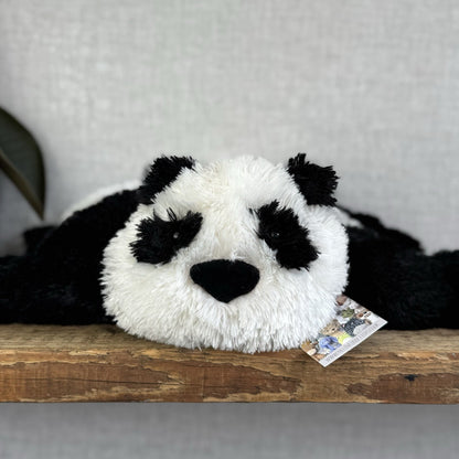 Jellycat Medium Truffles Panda Black White Soft Panda Cushion Vintage Plush 14”