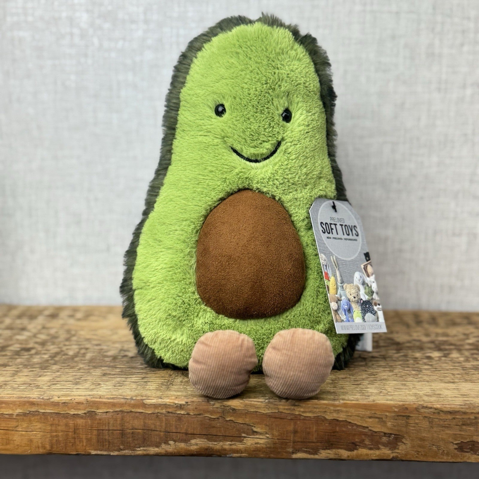 Jellycat Amuseable Avocado Medium - Soft Toy Food Play Green Fluffy Avocado 12”