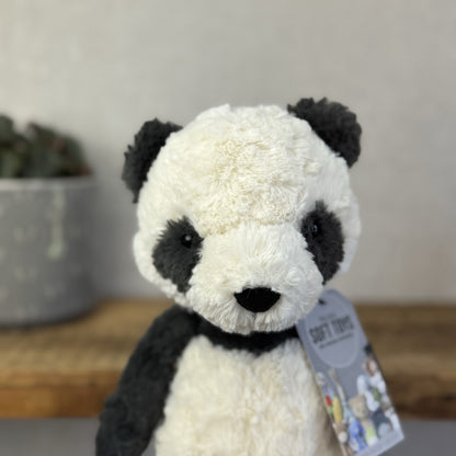 Jellycat Tuffet Panda - Panda Textured Beanie Plush Wild Animal Retired 12"
