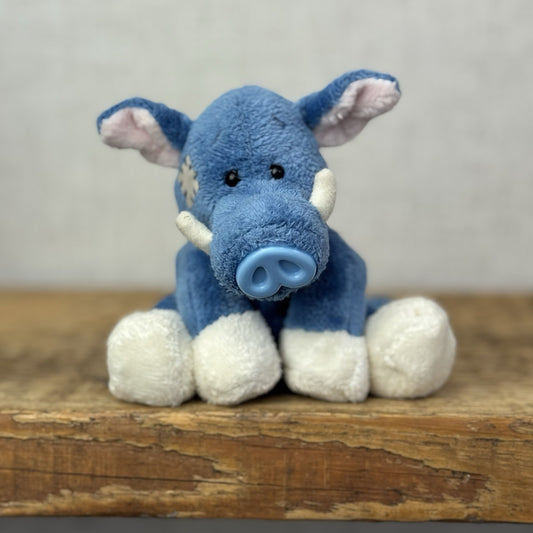 Blue Nose Friends - Trotters Pig #64 Blue Mini Pig Plush Collectible NWOT