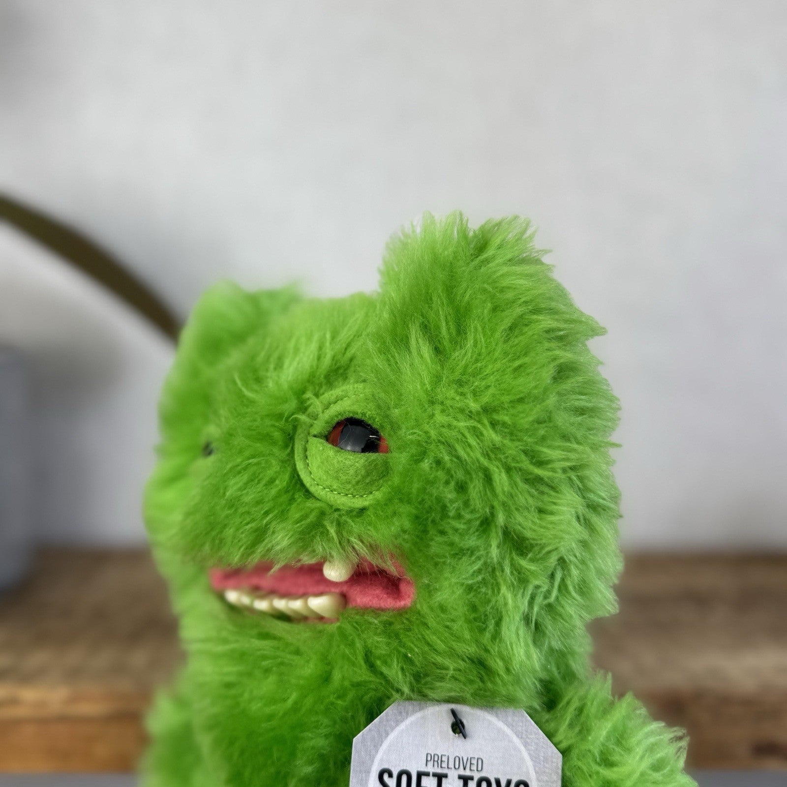 Fuggler Old Mcfuggler - Green Fluffy Funny Ugly Monster In Dungarees Retired