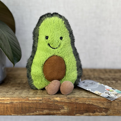 Jellycat Amuseable Avocado Small - Soft Toy Food Play Green Fluffy Avocado 7”