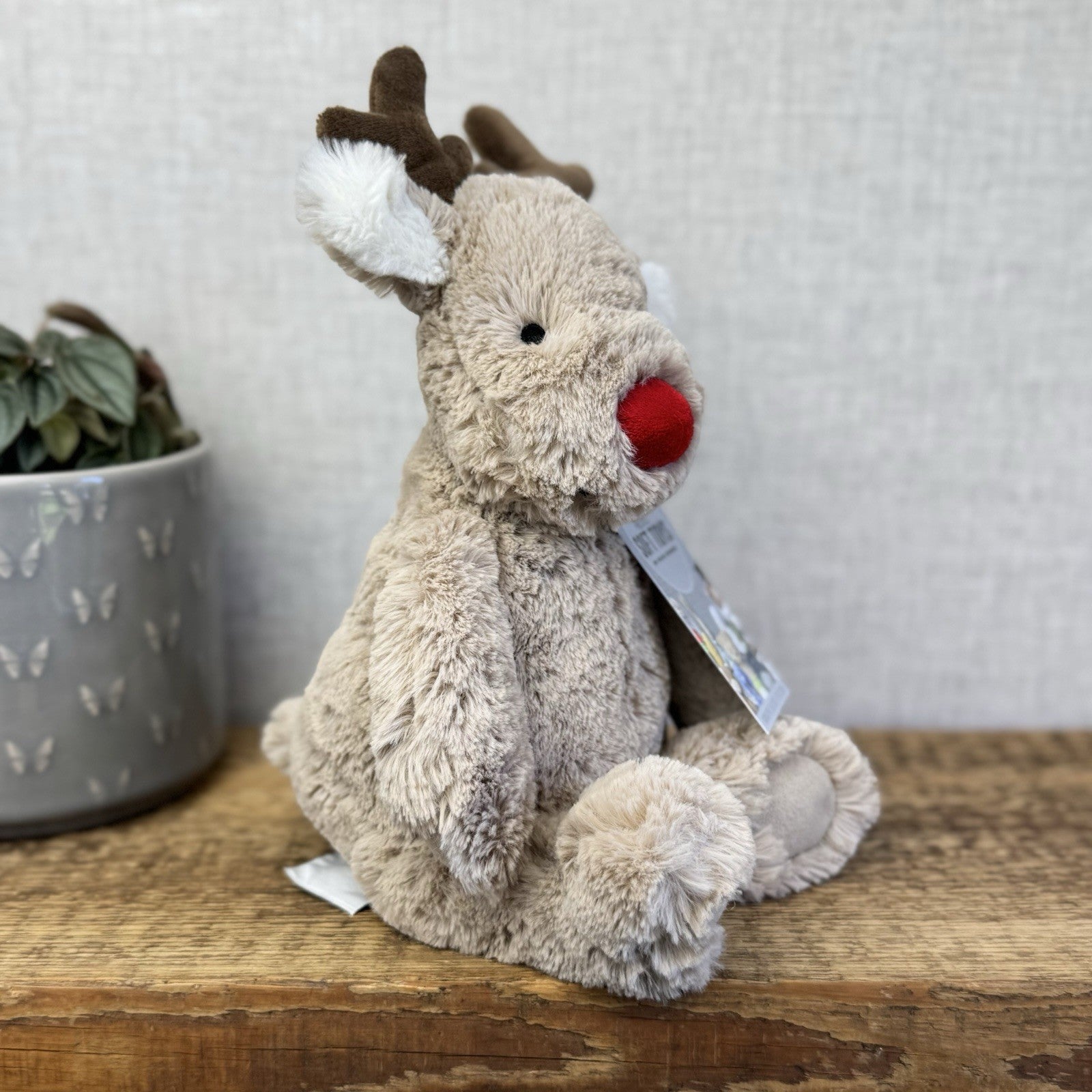 John Lewis X Jellycat Baby Reindeer Christmas Plush Teddy Beanie Winter Baby 12"