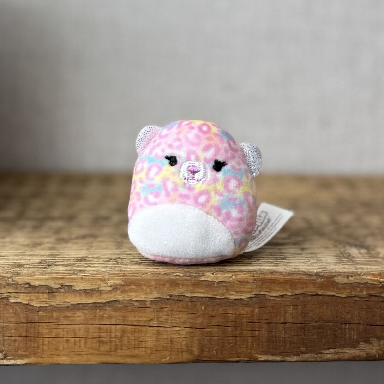 Squishmallow Squishville - Wildlife Squad Michaela Leopard Pink Tie Dye Tiny 2”
