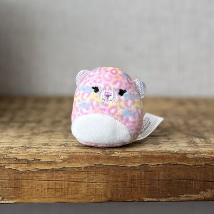 Squishmallow Squishville - Wildlife Squad Michaela Leopard Pink Tie Dye Tiny 2”
