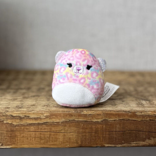 Squishmallow Squishville - Wildlife Squad Michaela Leopard Pink Tie Dye Tiny 2”