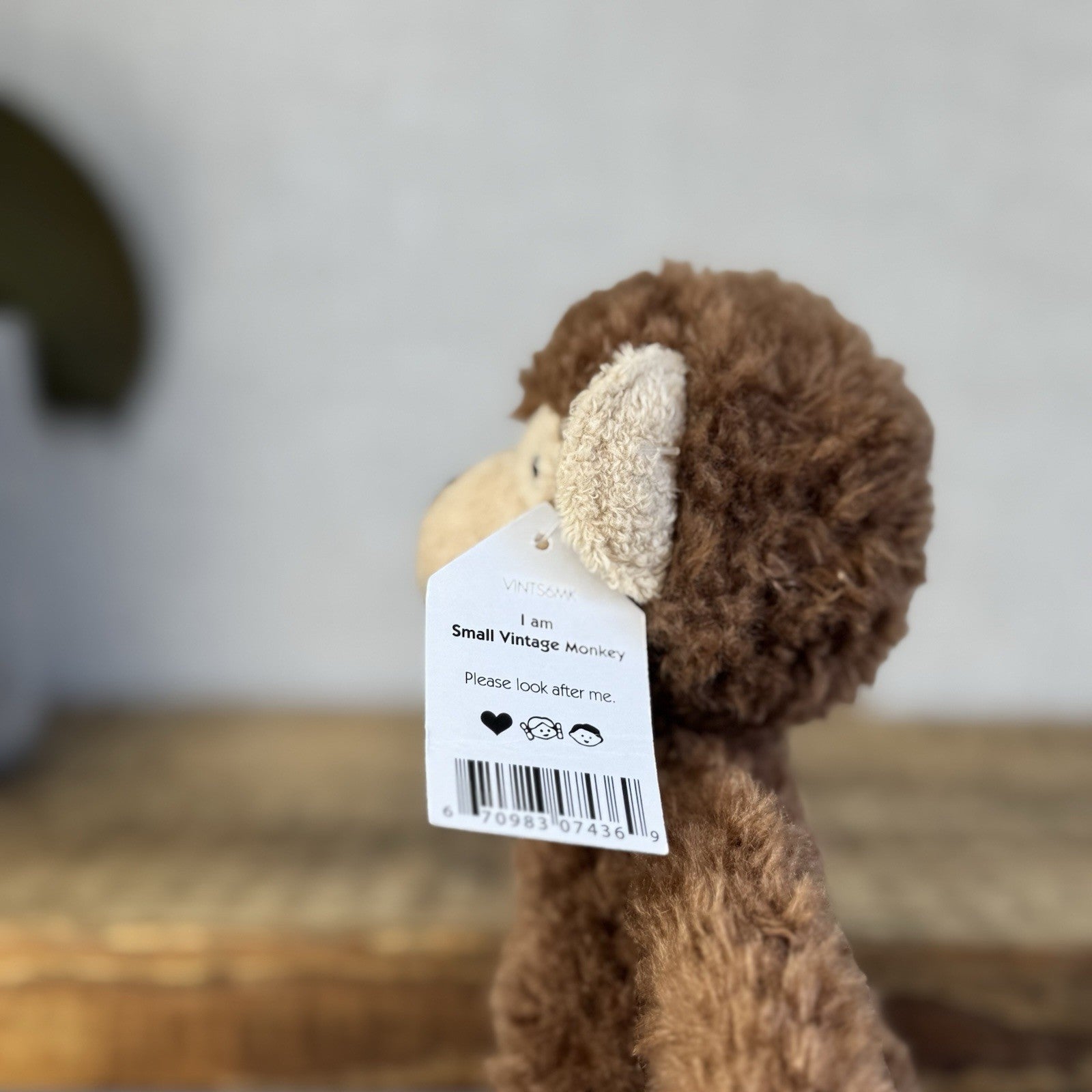 Jellycat Small Vintage Monkey - Brand New With Tags Rare 9"