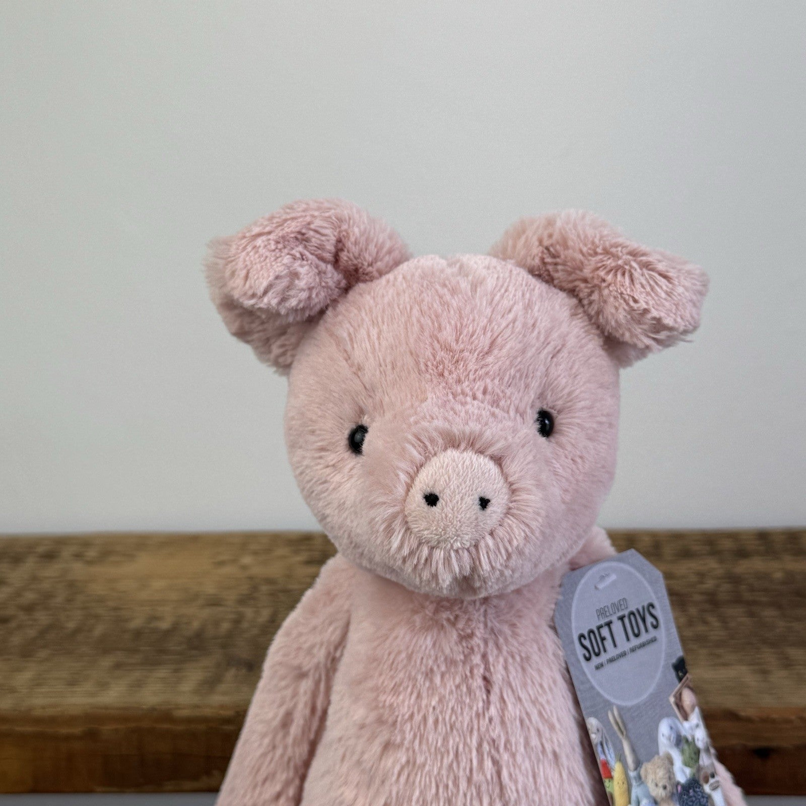Jellycat Medium Bashful Piglet - Pink Medium Bashful Pig Soft Toy Retired 12"