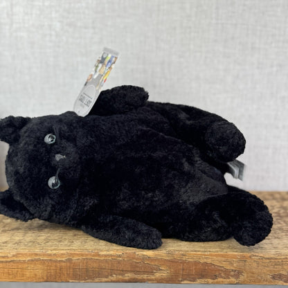 Jellycat Medium Amore Black Cat - Big Black Grumpy Cat Beanie Retired NWOT 12"