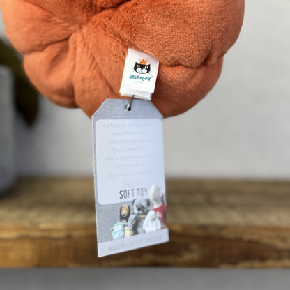 Jellycat Orange Squishy Squash - Amuseable Retired  NWOT Beanie Plush 6”