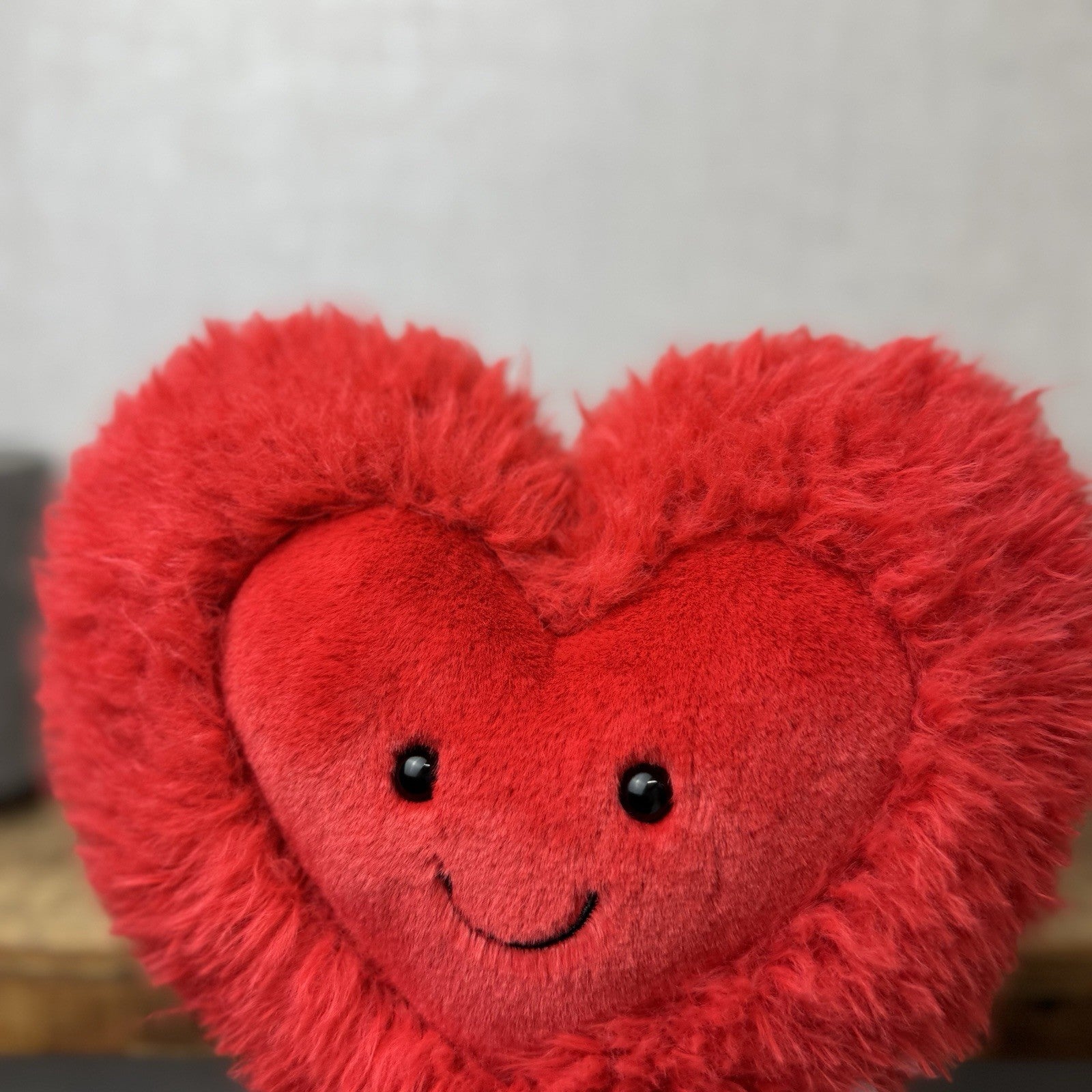 Jellycat Beatie Heart - Valentines Fluffy Red Heart Soft Toy Retired Medium 9"