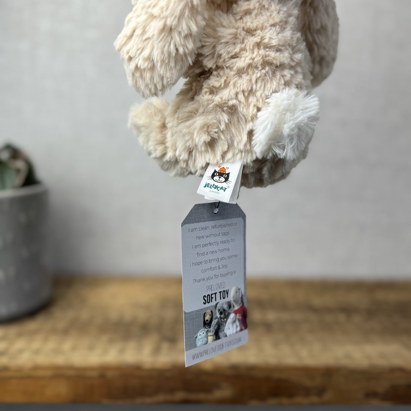 Jellycat Yummy Bunny Beige Rabbit - Mini Beanie Rabbit Retired 5”