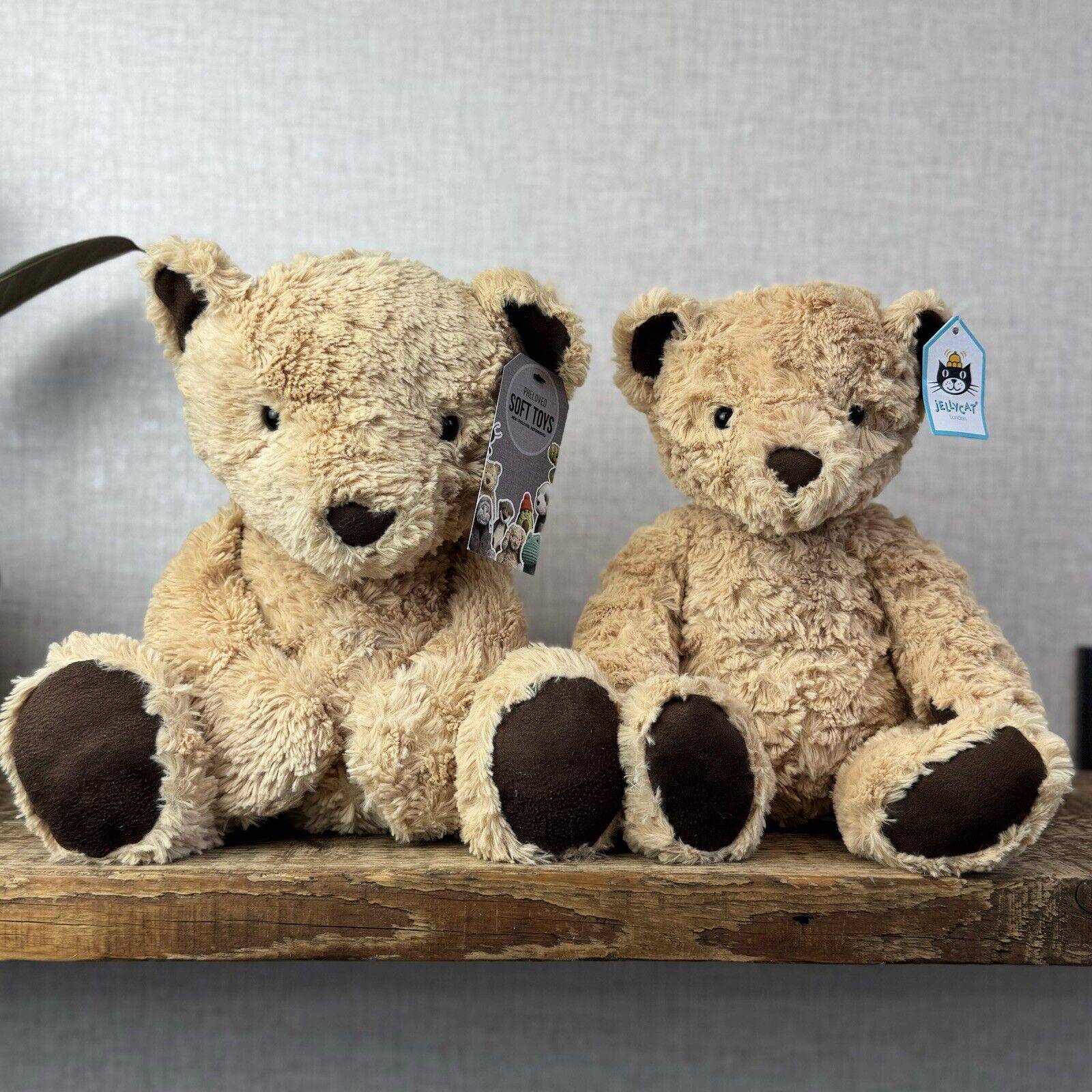 Jellycat Medium Oliver Bear - Old RARE Bear Original Oliver Bear Brown/Tan 16"