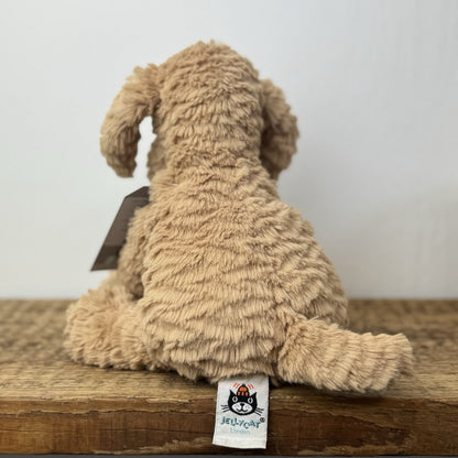 Jellycat Fuddlewuddle Puppy Medium - Light Brown Beige Dog NWOT Rare 8"