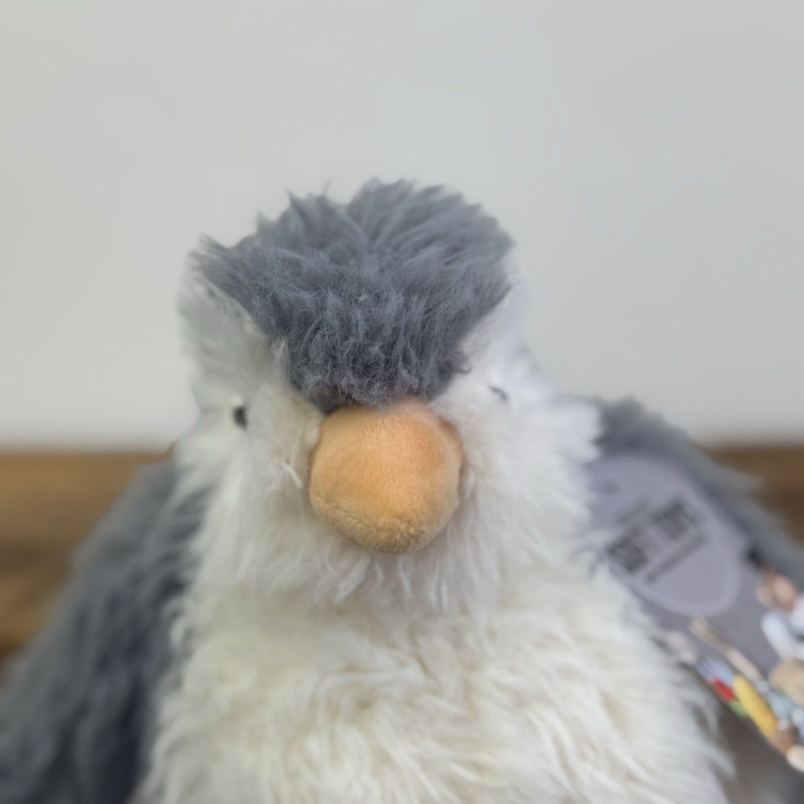 Jellycat Small Rolbie Penguin - Fluffy Grey Plump Penguin Beanie Retired 8"